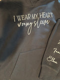 I wear my heart hoodie